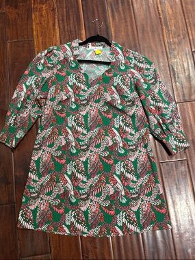 Women’s Mini Dress in Green Floral Print